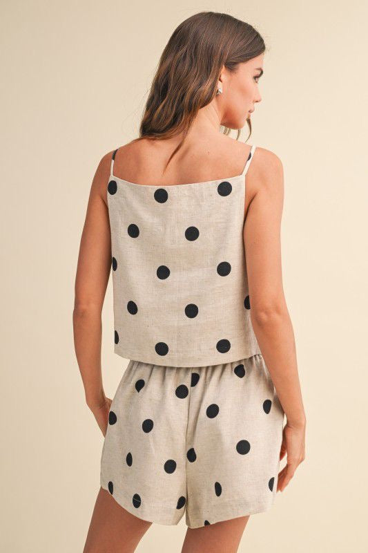 Set short polka dots