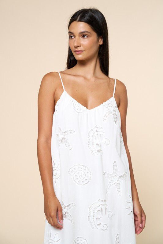 Vestido blanco conchas
