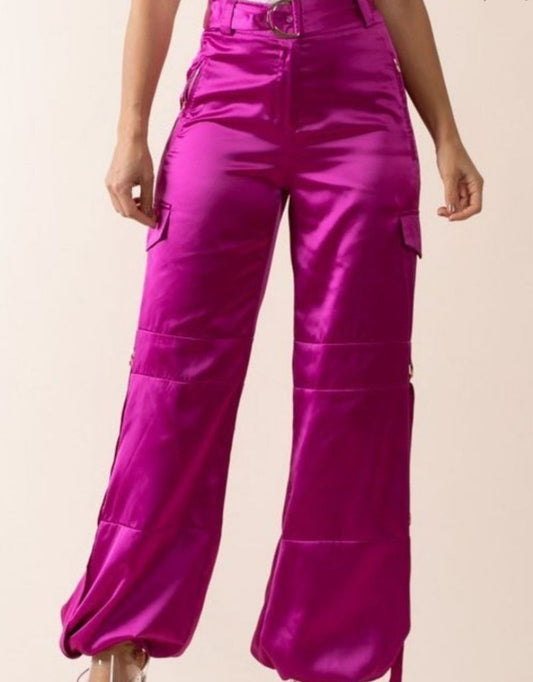 Pantalón cargo fuchsia