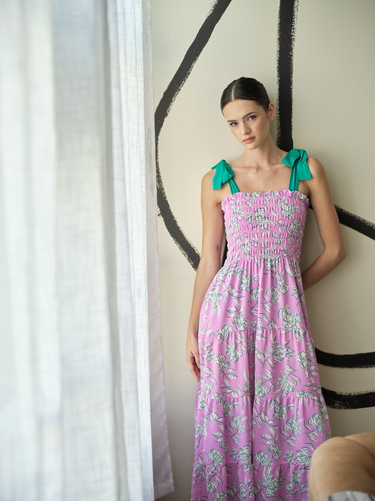 Vestido Rosa print