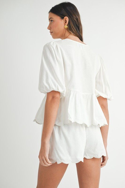 Set blanco borde blanco