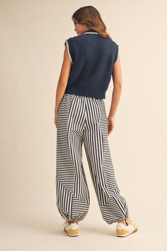 Top chaleco azul marino