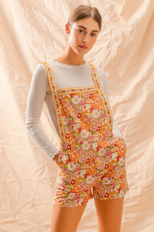 Overall print Flores