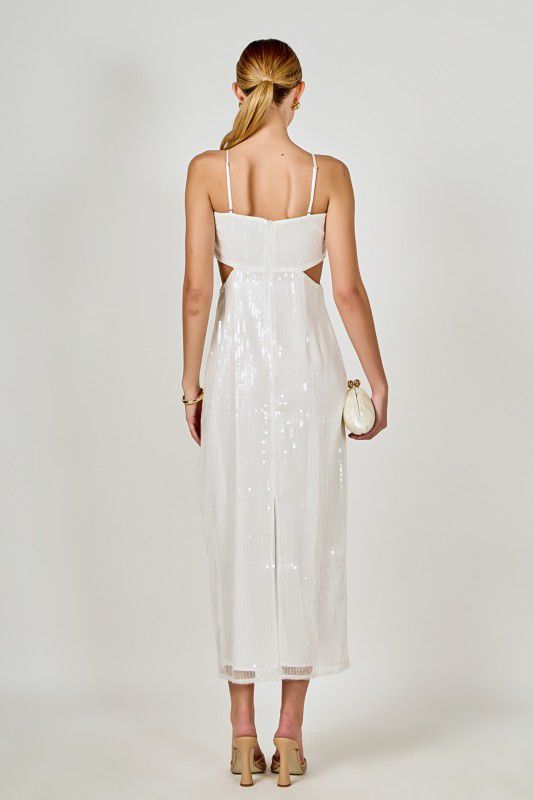 Vestido blanco lentejuela