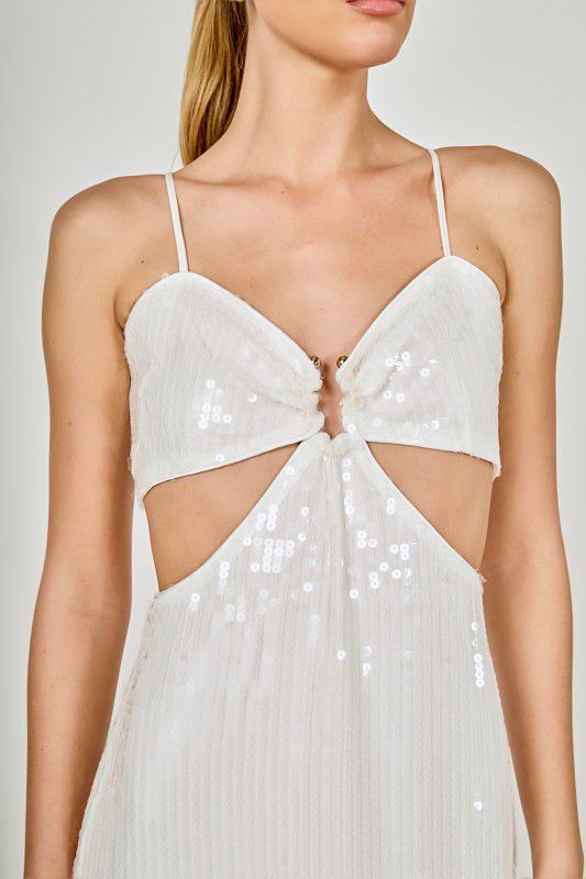 Vestido blanco lentejuela