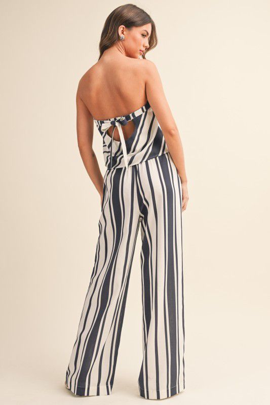 Set pantalón rayas azul