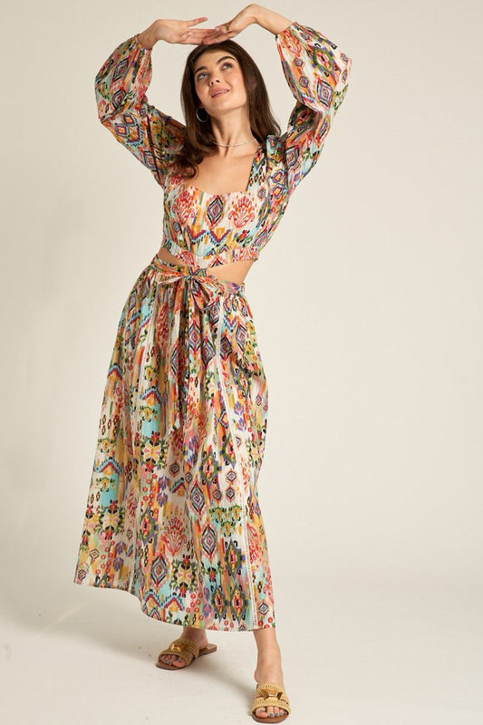 Vestido print cut out