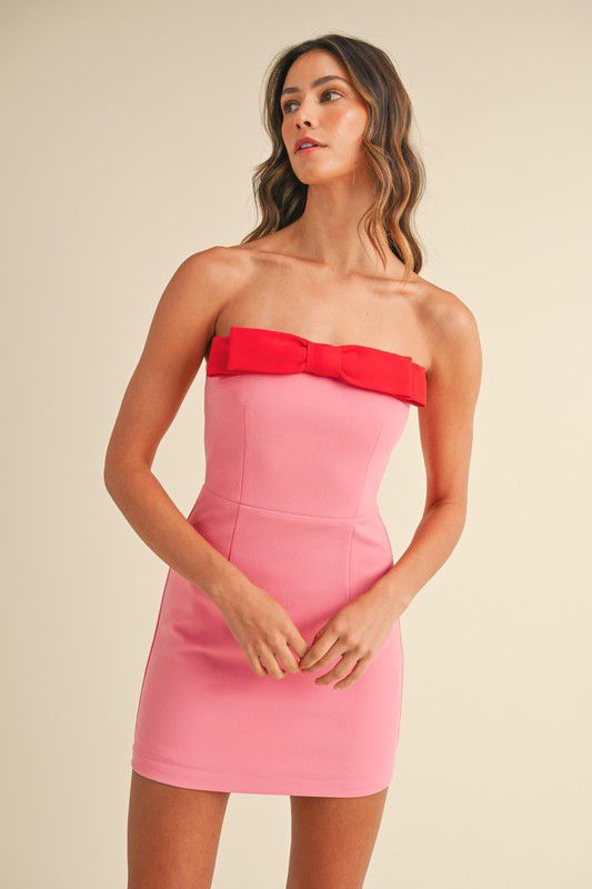 Vestido Rosa moño