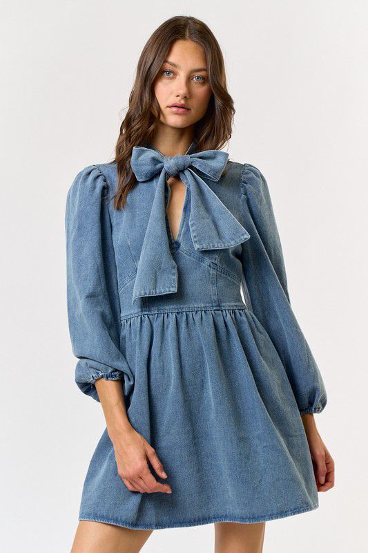 Vestido denim mini