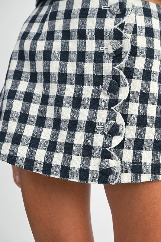Set short falda cuadrados