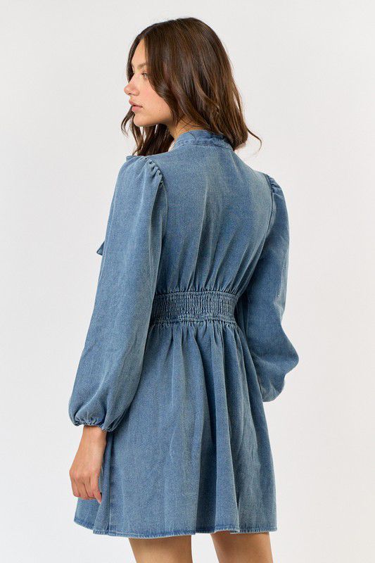 Vestido denim mini