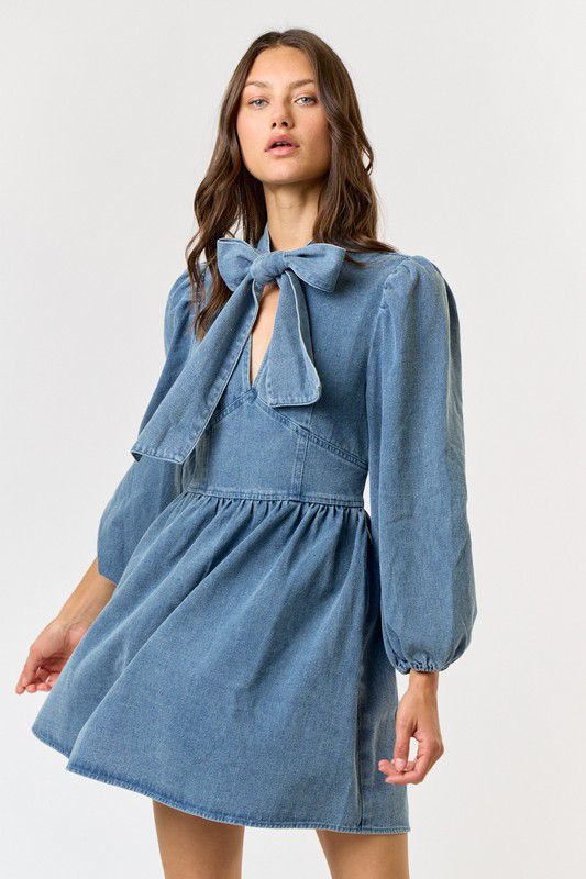 Vestido denim mini