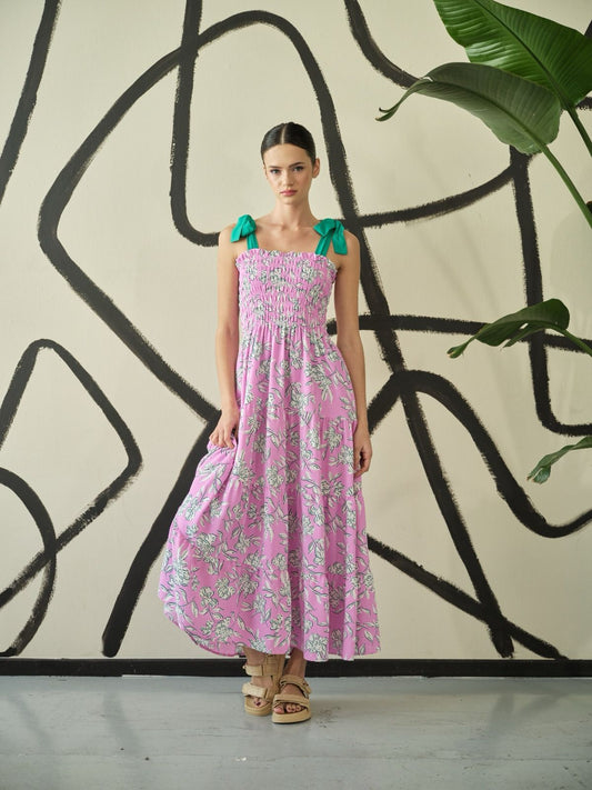 Vestido Rosa print