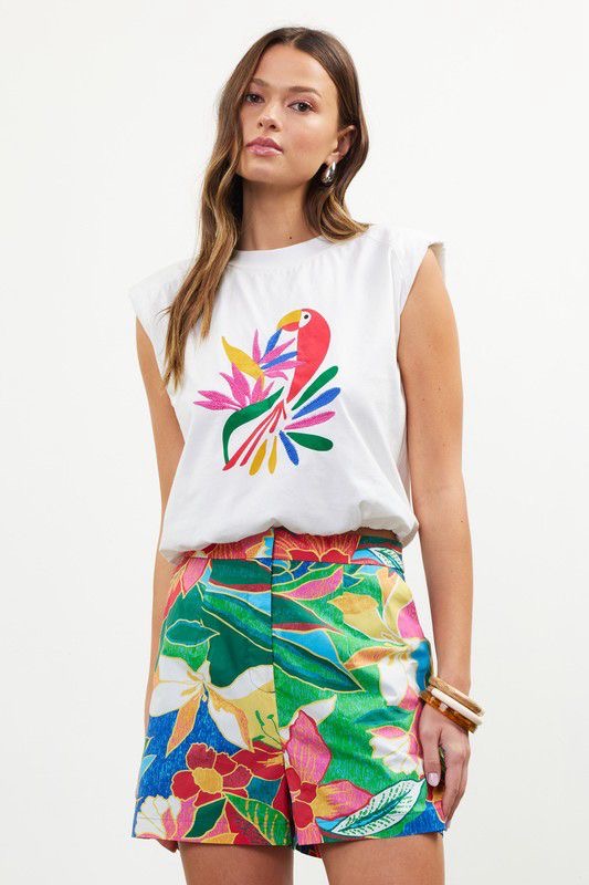 Set short y playera print tropical