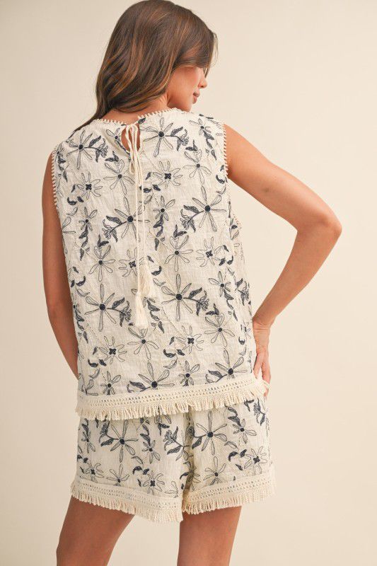 Set short print flores