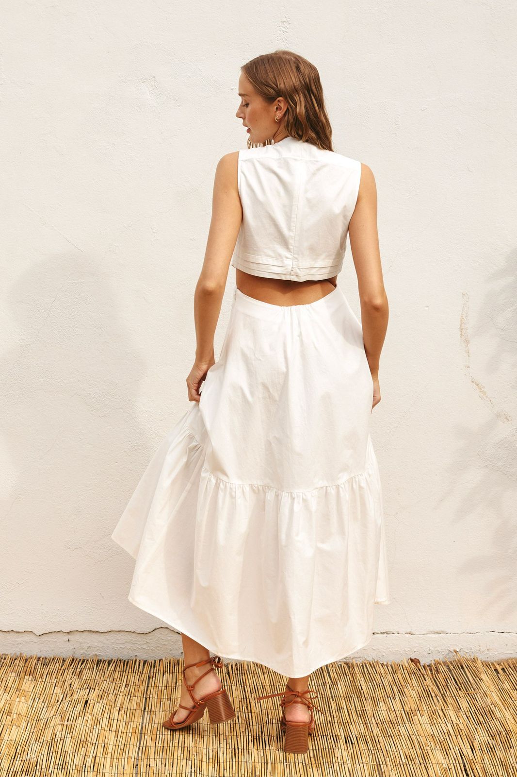 Vestido blanco cut out