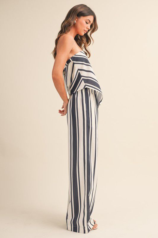 Set pantalón rayas azul