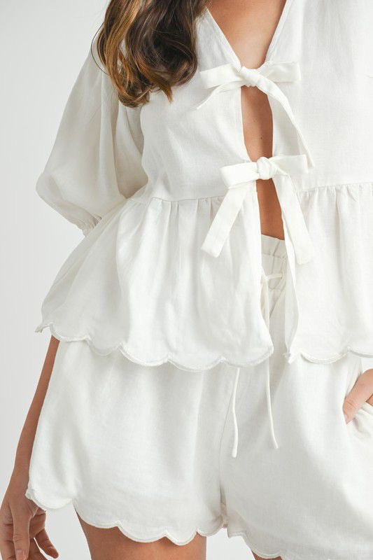 Set blanco borde blanco