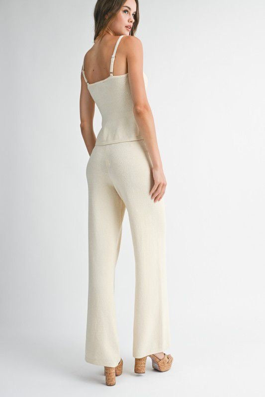 Set pantalón beige