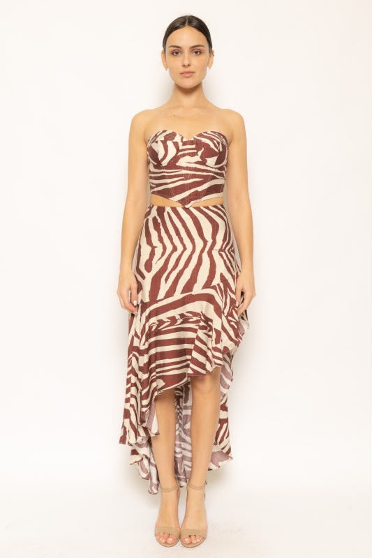 Vestido cut out print