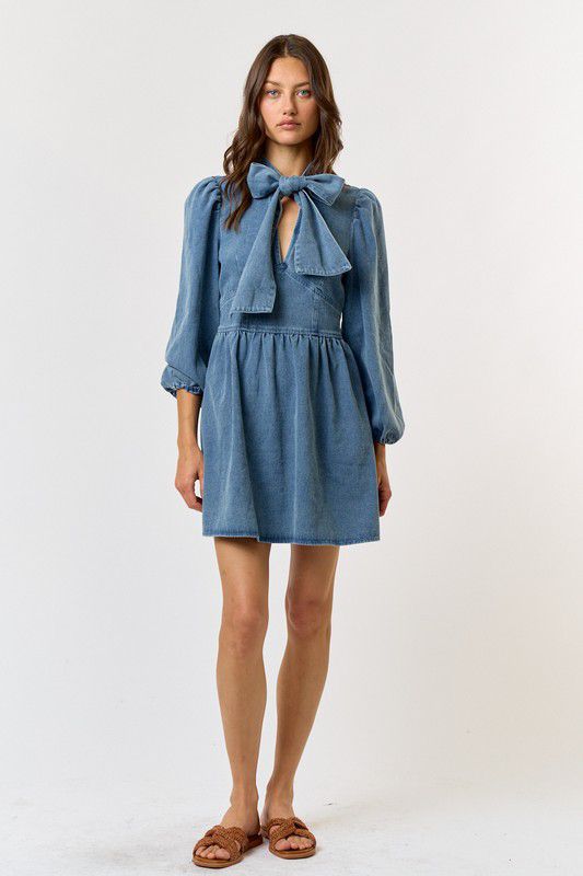 Vestido denim mini