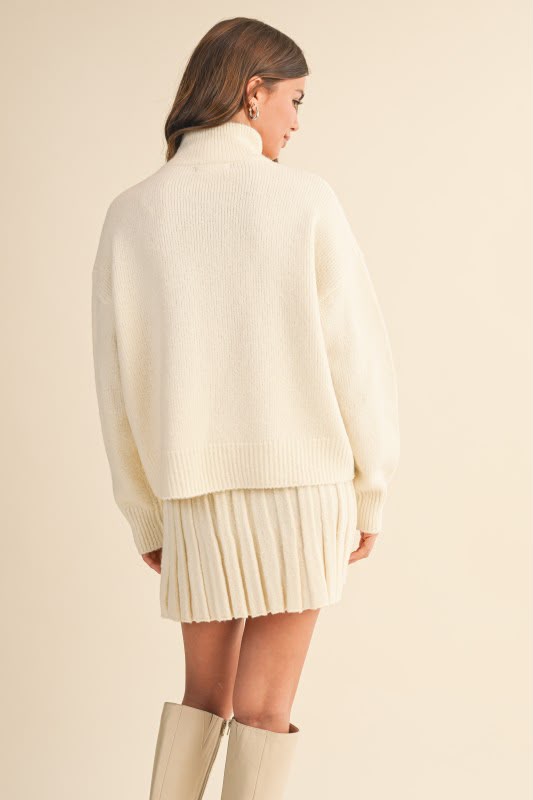 Set suéter y falda ivory
