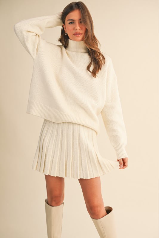 Set suéter y falda ivory