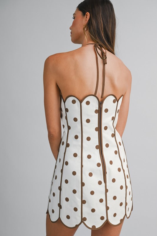 Vestido mini polka dots