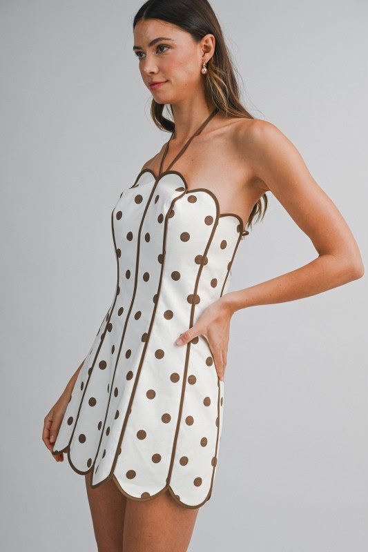 Vestido mini polka dots