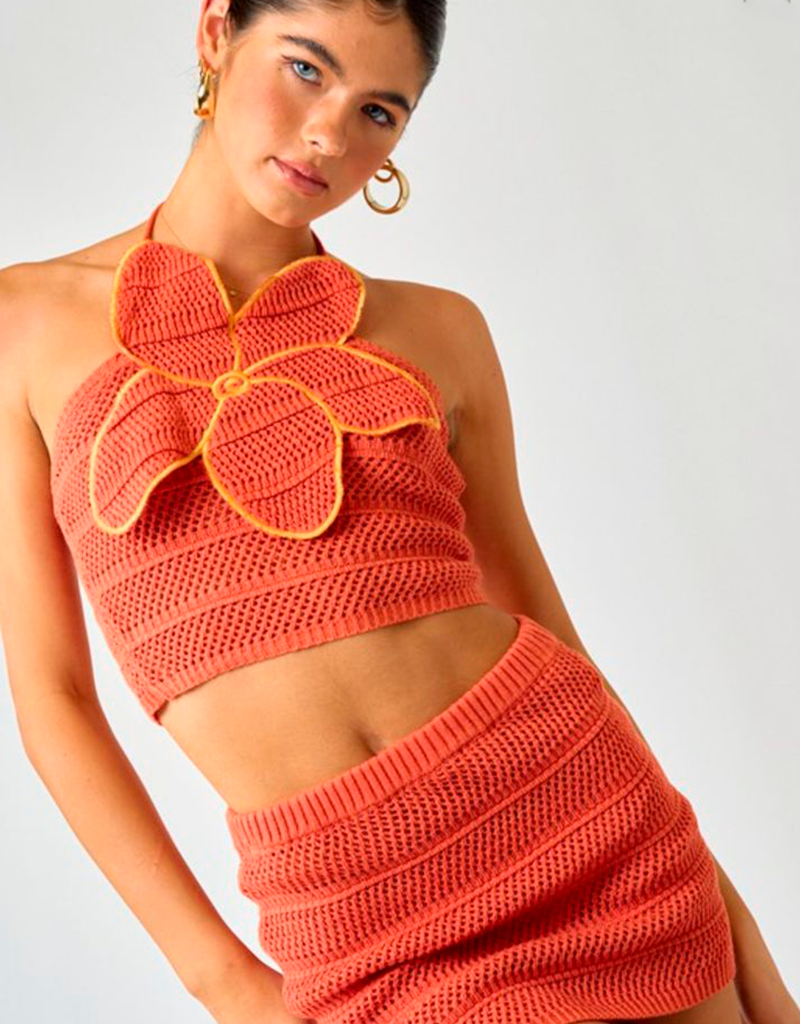 Set Falda Naranja